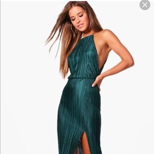 NWT never worn BOOHOO Petite pleated halter maxi dress 💗 Size 6 US $18